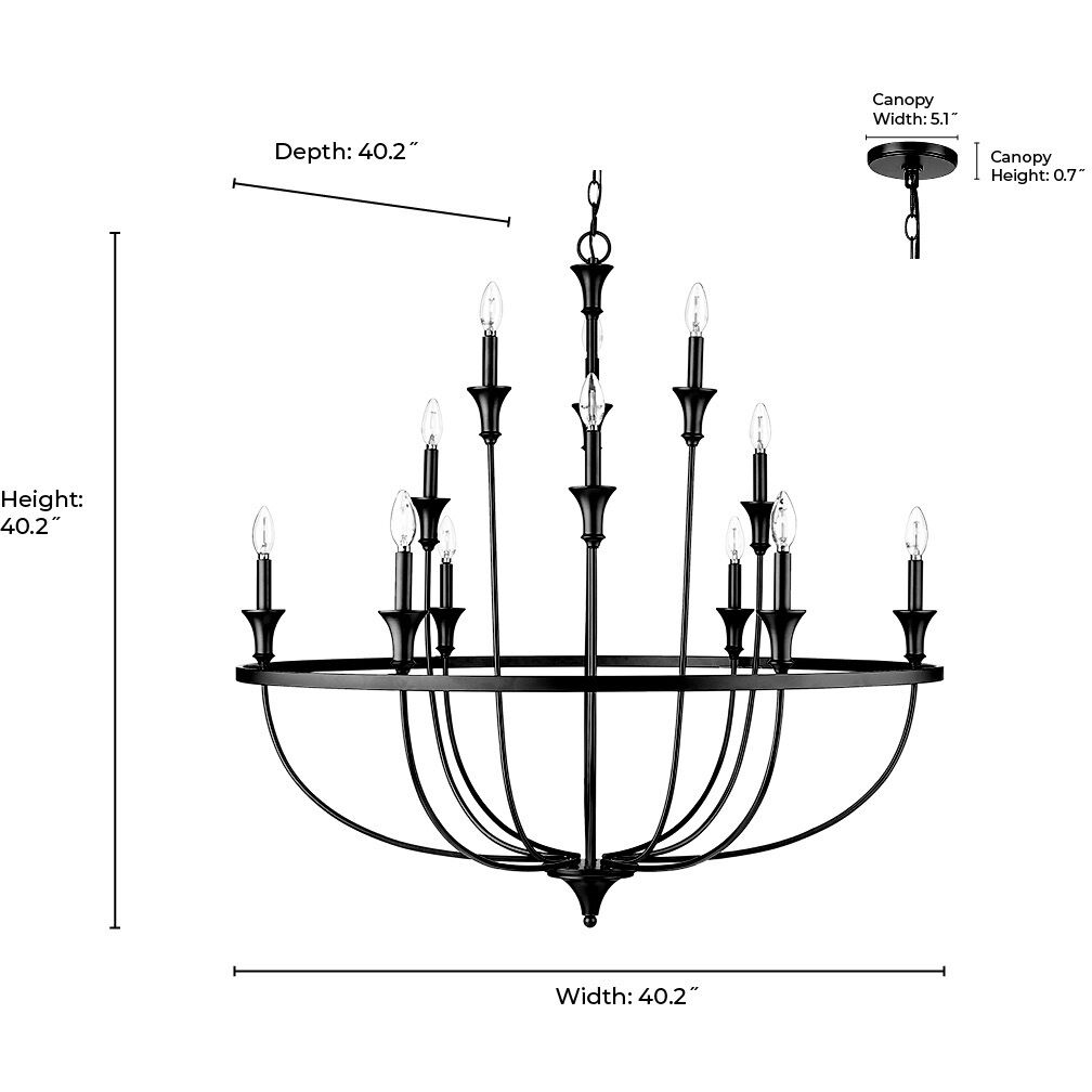 Emery 12 Light 40.2 inch Modern Gold Chandelier Ceiling Light